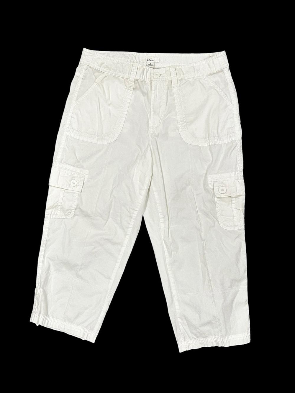Y2K White capri pants size 10